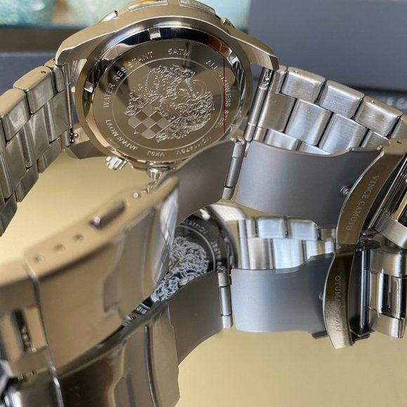 Vince Camuto 1147GYSVST Men's 47mm S/Steel Watch + Sunglasses Set - Picture 5 of 7